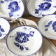 Lot d'assiettes bleues Lonchamp