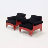 Rare ensemble de 2 fauteuils lounge 't Spectrum 'SZ85' par Jan Pieter Berghoef 1960