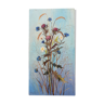 Painting modern flowers of the fields blueberries daisies wheat 85 x 44