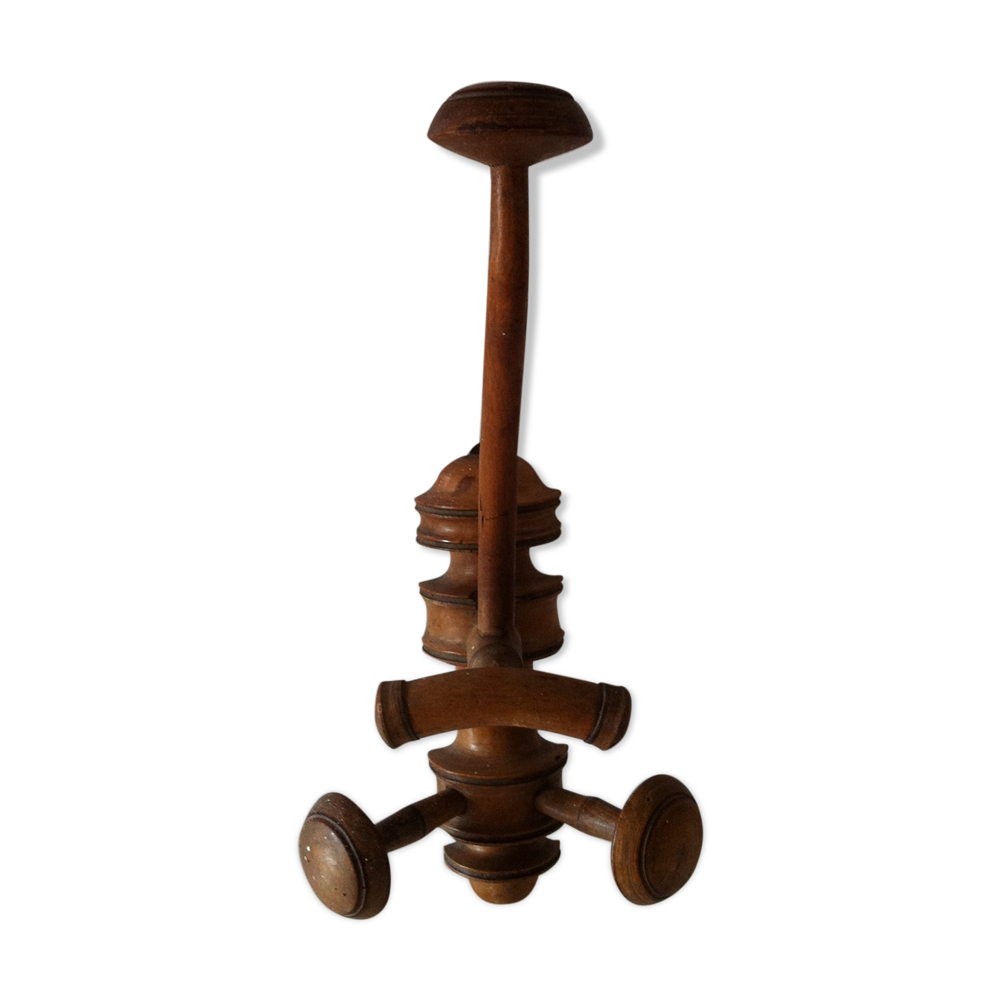 Old wooden patère turned