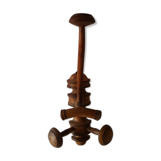 Old wooden patère turned