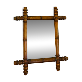 19th century bamboo mirror