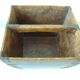 Old Asian Japanese Chinese rice basket in wood sinogram painted metal reinforcement