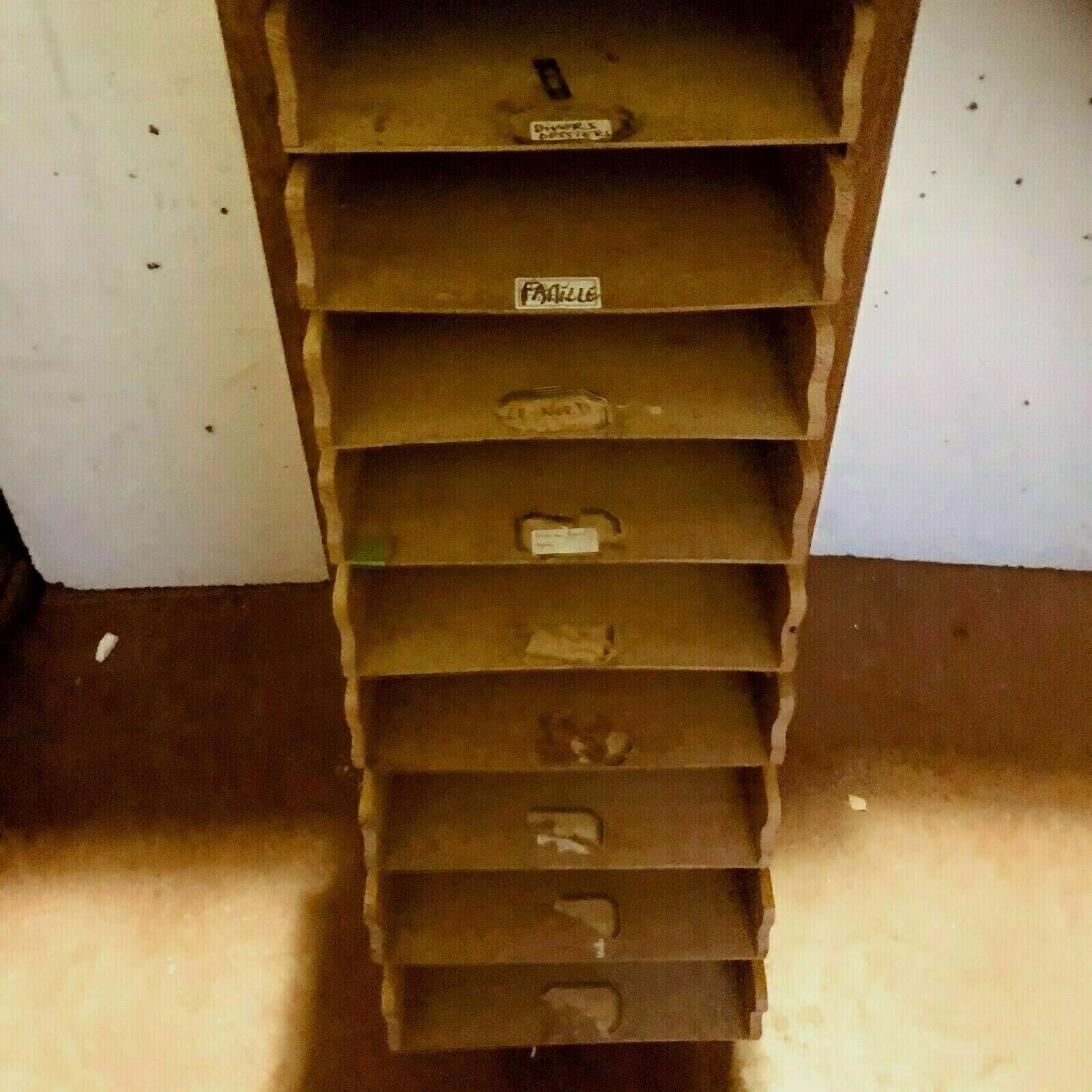 Massive oak curtain binder 20th century office furniture
