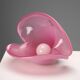Vintage Murano glass shell from Formia, Italy, 1970s.