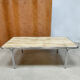 Table basse en marbre vintage 'style Bauhaus'