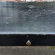 Black lacquered pine desk table