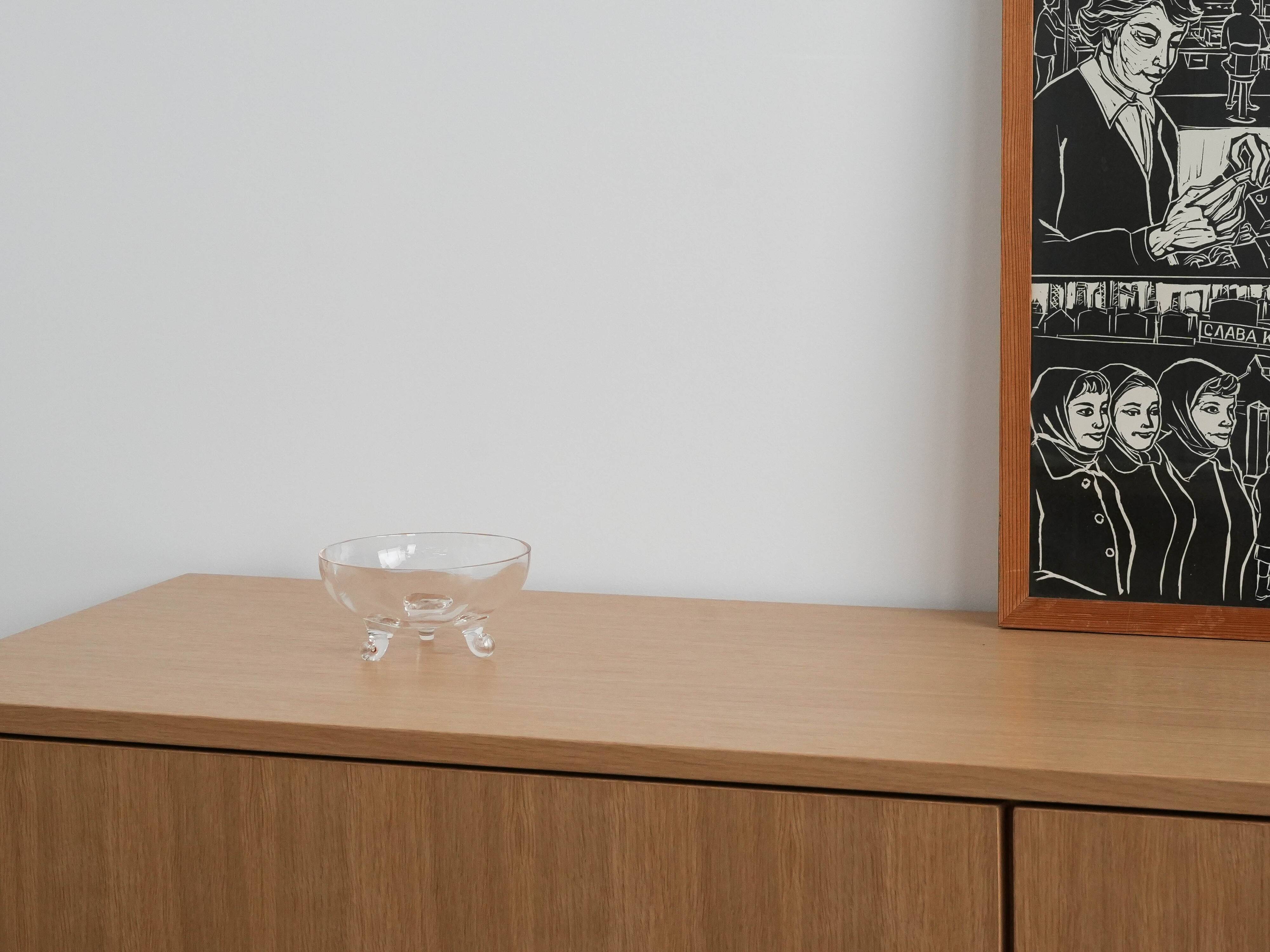 Glass bowl, Danish design, 1970s, manufactured in Denmark
