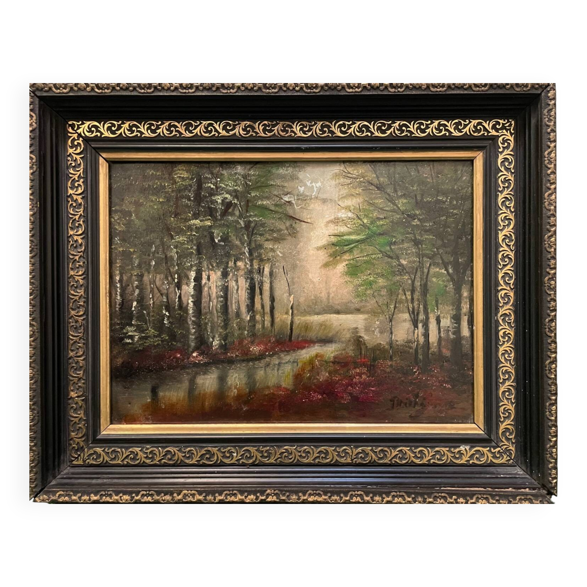 20th century undergrowth landscape painting