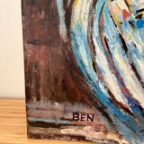 Maternity, oil on panel signed BEN