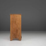 Elegant Art Deco wooden nightstand with drawer, France 1930s