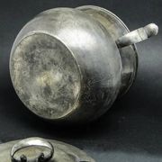 Punch bowl, Art Deco, silver-plated brass, Germany, 1930s