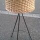 Large tripod metal and wicker plant door