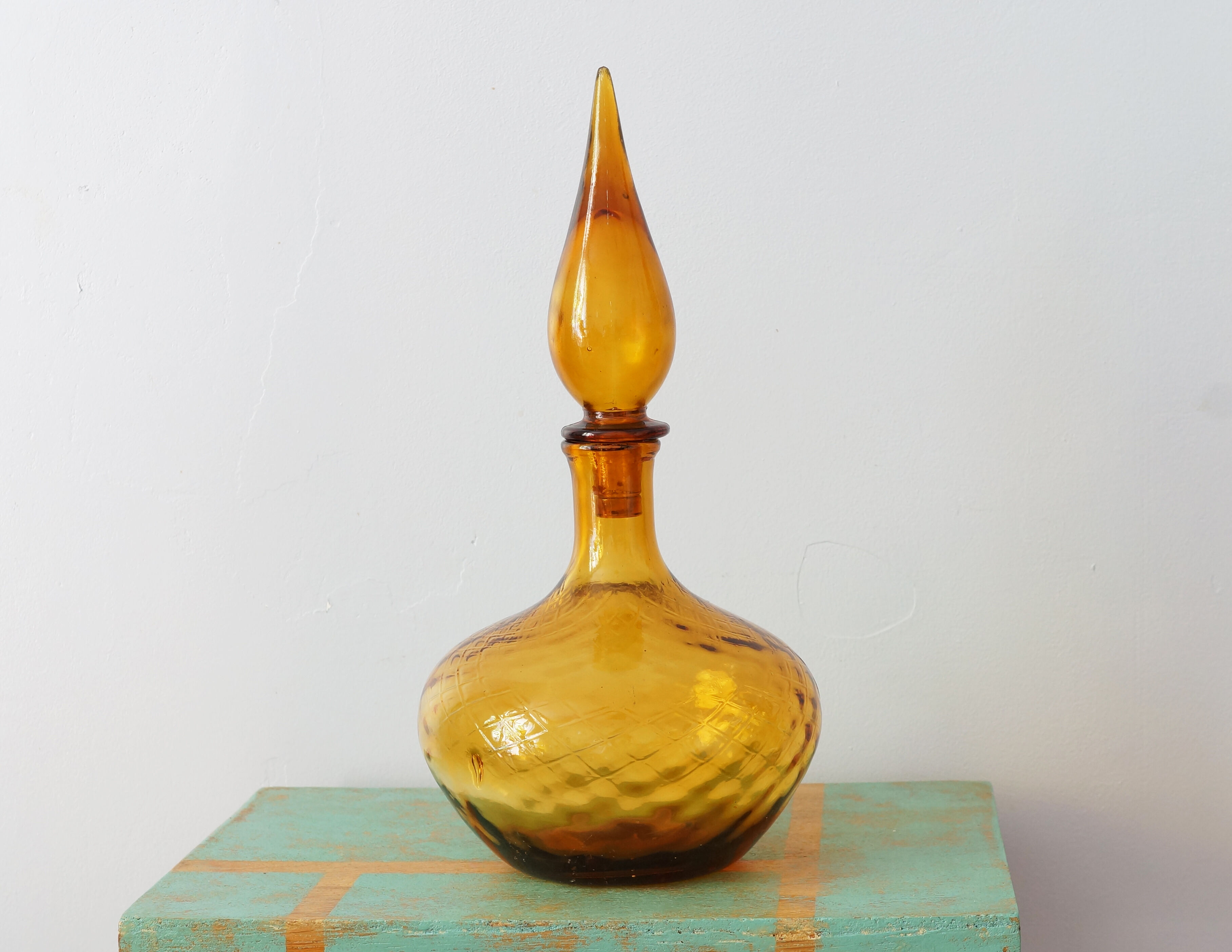 Ochre empolished decanter