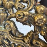 Napoleon III style mirror with gilt brass side panels