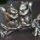 Silver-plated salt and pepper shakers "squirrel"