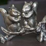 Silver-plated salt and pepper shakers "squirrel"