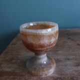 Alabaster onyx egg cup