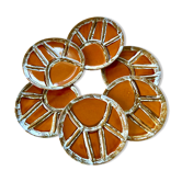 Assiettes céramiques vintage à compartiments