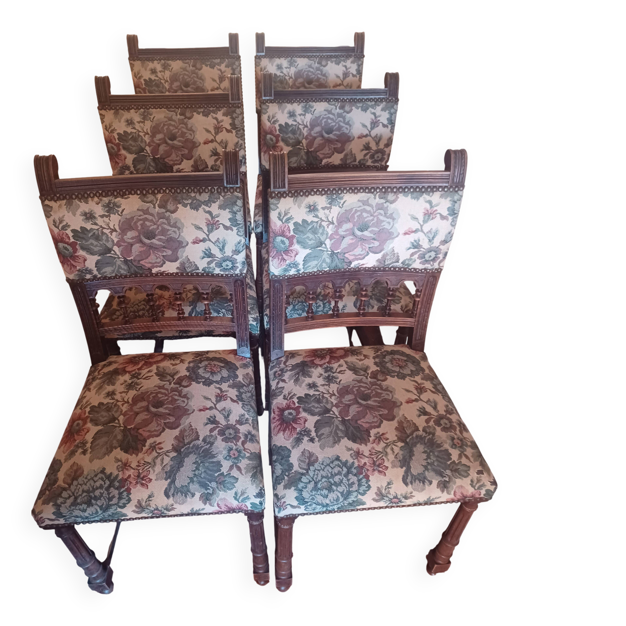SET OF 6 CHAIRS IN HENRY II STYLE