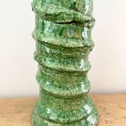 Green terracotta candle holder 60 cm