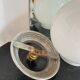 Minimalist white opaline globe
