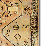 Persian Cream Tribal Runner Rug Handwoven Long Wool Carpet- 130x285cm