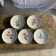 Set of 5 dessert plates with flower patterns Germany Bavaria D19