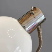 Table lamp with opaline tulip glass