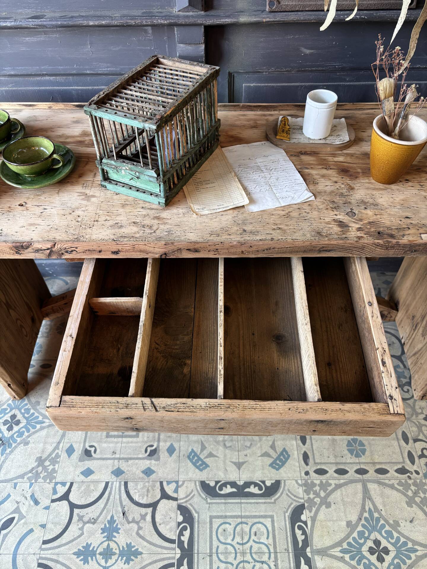 Console made of pine