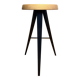 Mexican stool 531 Charlotte Perriand Natural oak and black legs, new
