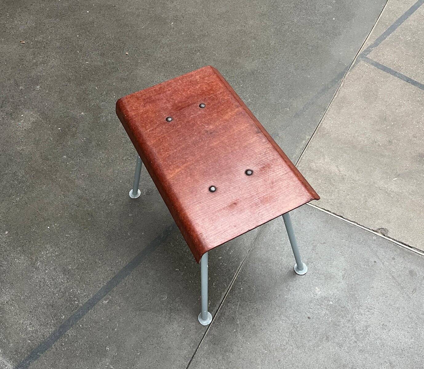 Minimalist stool in Pagwood mid-century, 1960s