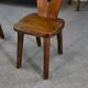 Paire de chaises brutalistes en orme massif par Aranjou 1960’s