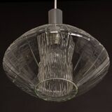 Large glass tulip-shaped pendant light by Cosack, Germany, 1970s.