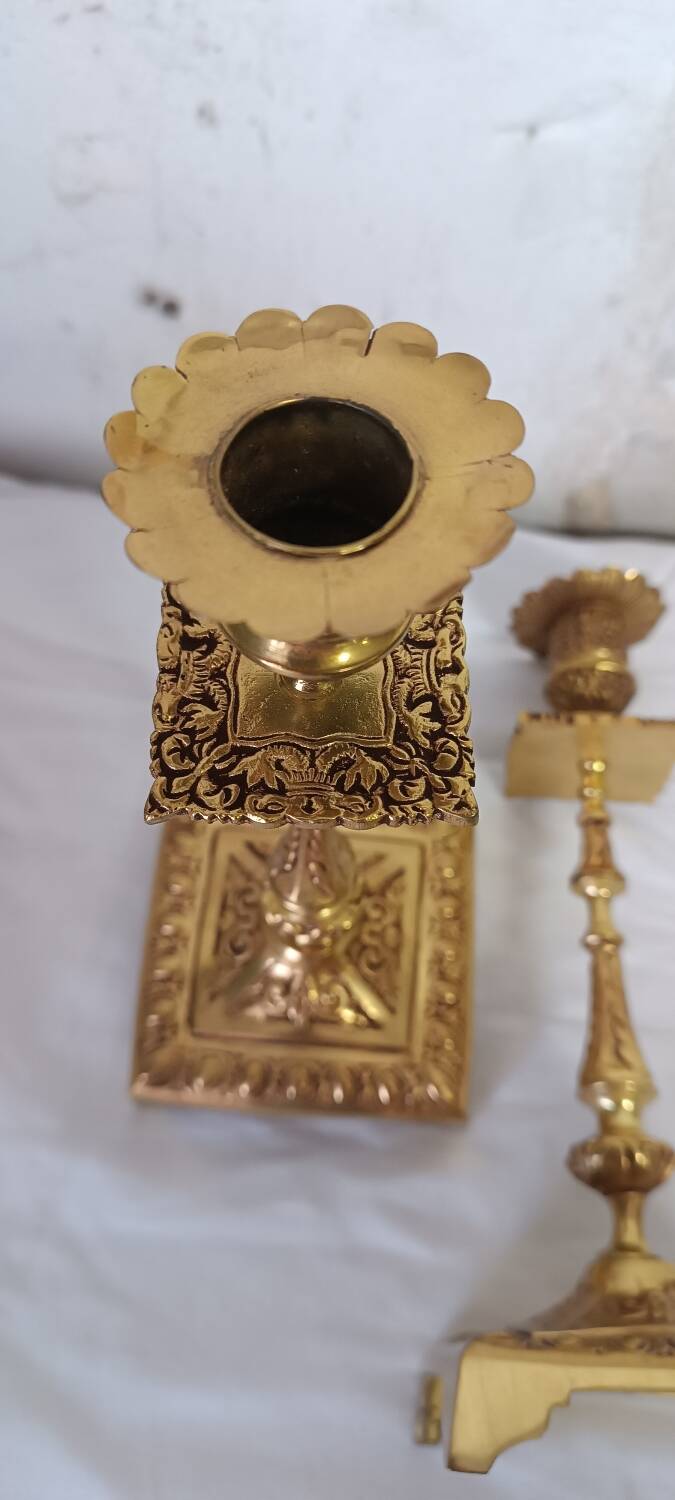 Pair of Victorian candlesticks