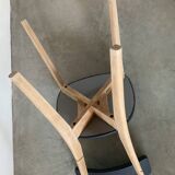 Restored vintage chair in midnight blue vinyl from the 50s