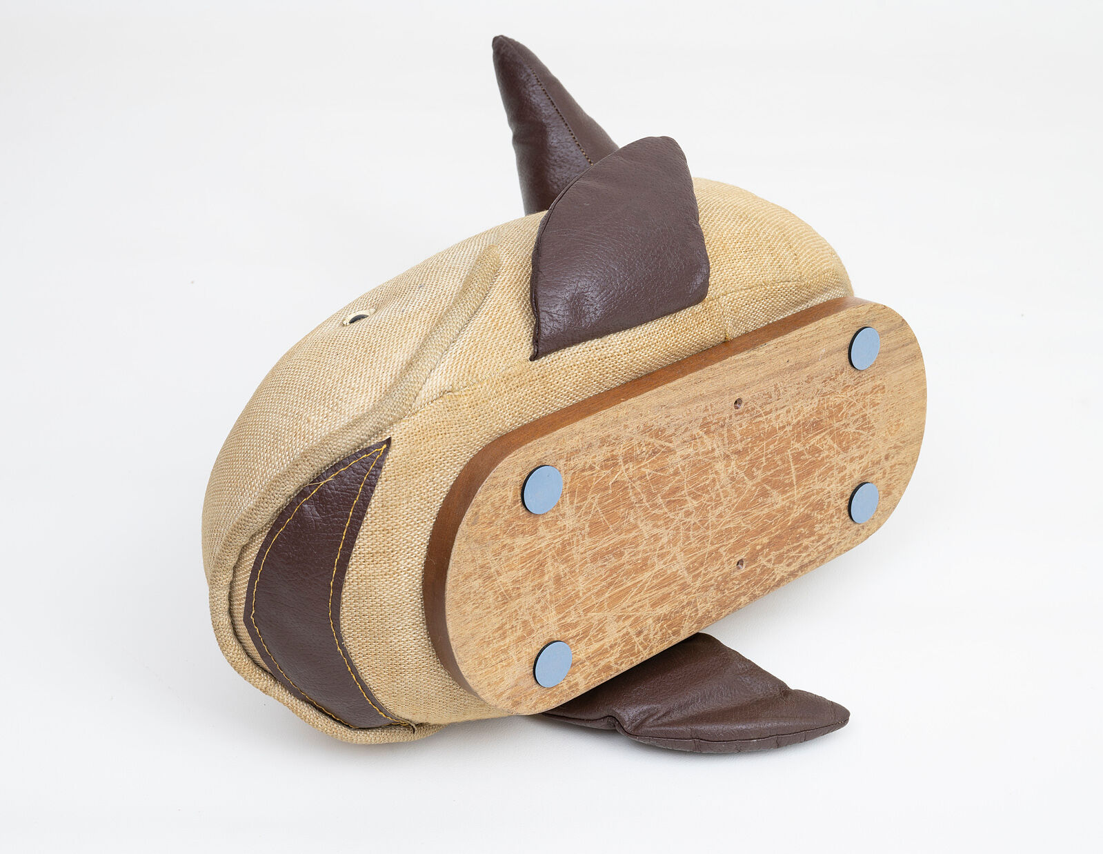 Vintage whale therapeutic toy by Renate Müller for H. Josef Leven, Sonneberg, 1960s