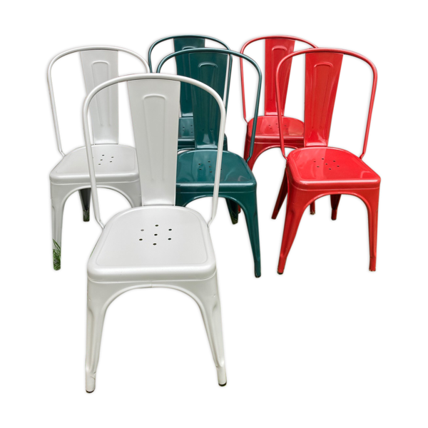 Lot de 6 chaises Tolix
