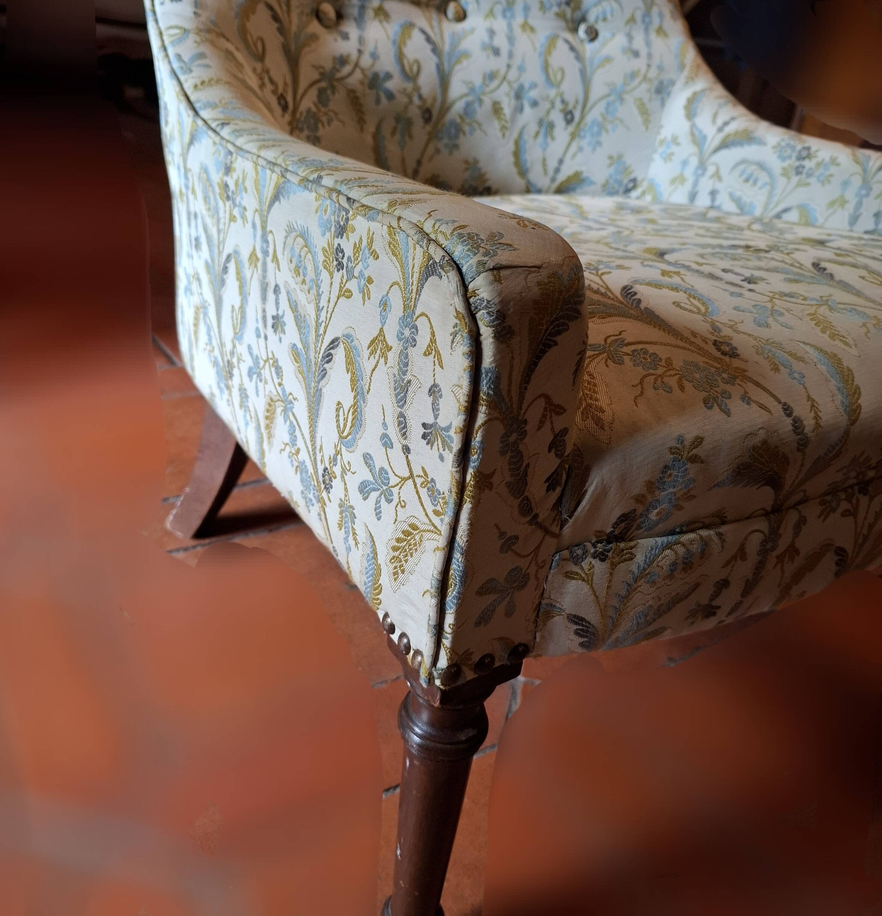 Renovated antique armchair