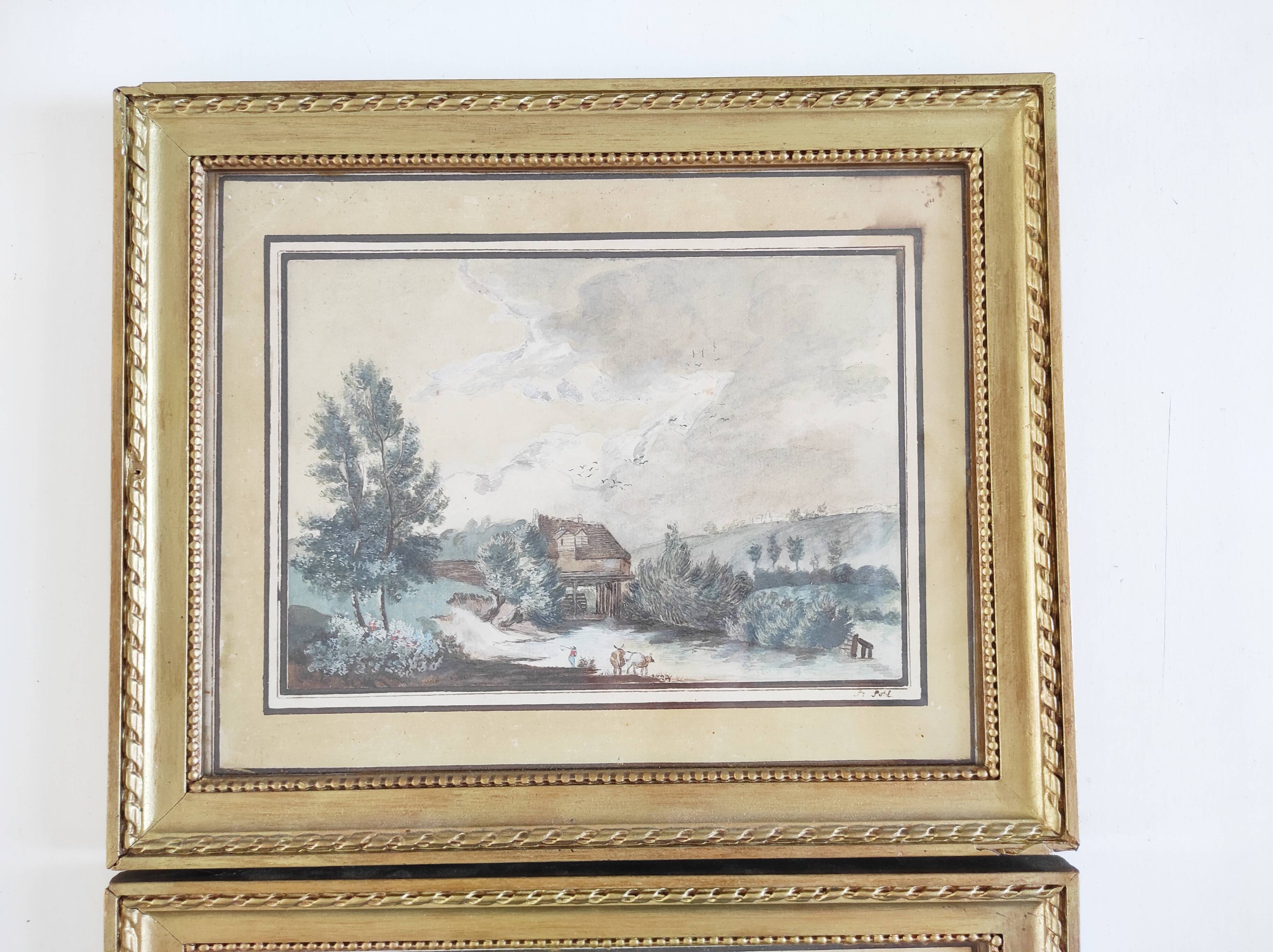 Two signed 19th century landscape watercolors