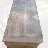 Buffet en bois naturel ancien 3 tiroirs