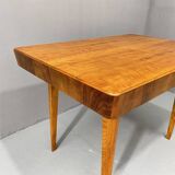 Table à manger réglable en noyer par Setona, années 1950, Tchécoslovaquie