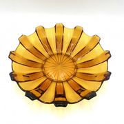 Honey glass platter, Poland, 1960s