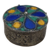 Ancienne  boite à bijoux Kabyle Berbere en émaux cloisonnés