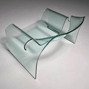 "Ghost" chair in glass by Cini Boeri for FIAM Italy, 1980s.