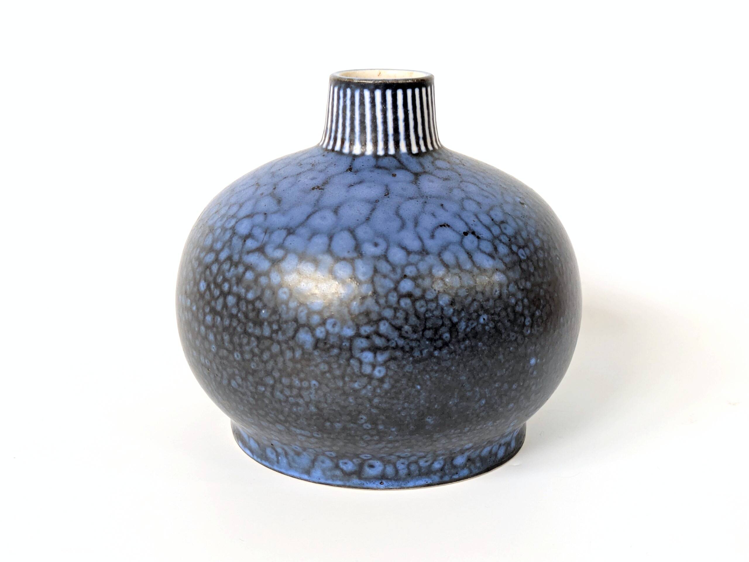 Vintage blue ceramic vase by Thoms Keramik, Germany, 1960s–1970s