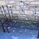 Pair of wrought iron benches