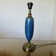 Blue and bronze crackle ceramic lamp