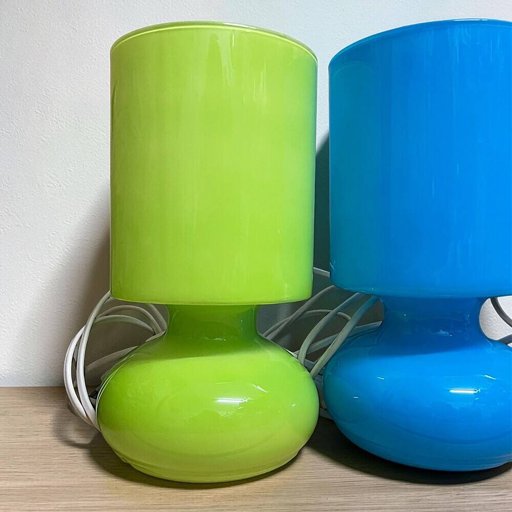 Lot of 4 assorted colors Scandinavian table lamps