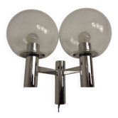 Chromed Glass Wall Lamp from OTT International, 1960s